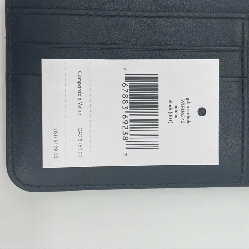 Kate Spade Slim Card Holder Wallet Black - Picture 9 of 9